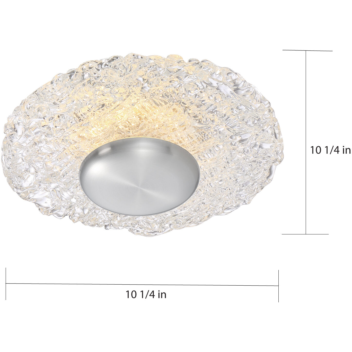 Riverbed LED 10.25 inch Polished Nickel Flush Mount Ceiling Light