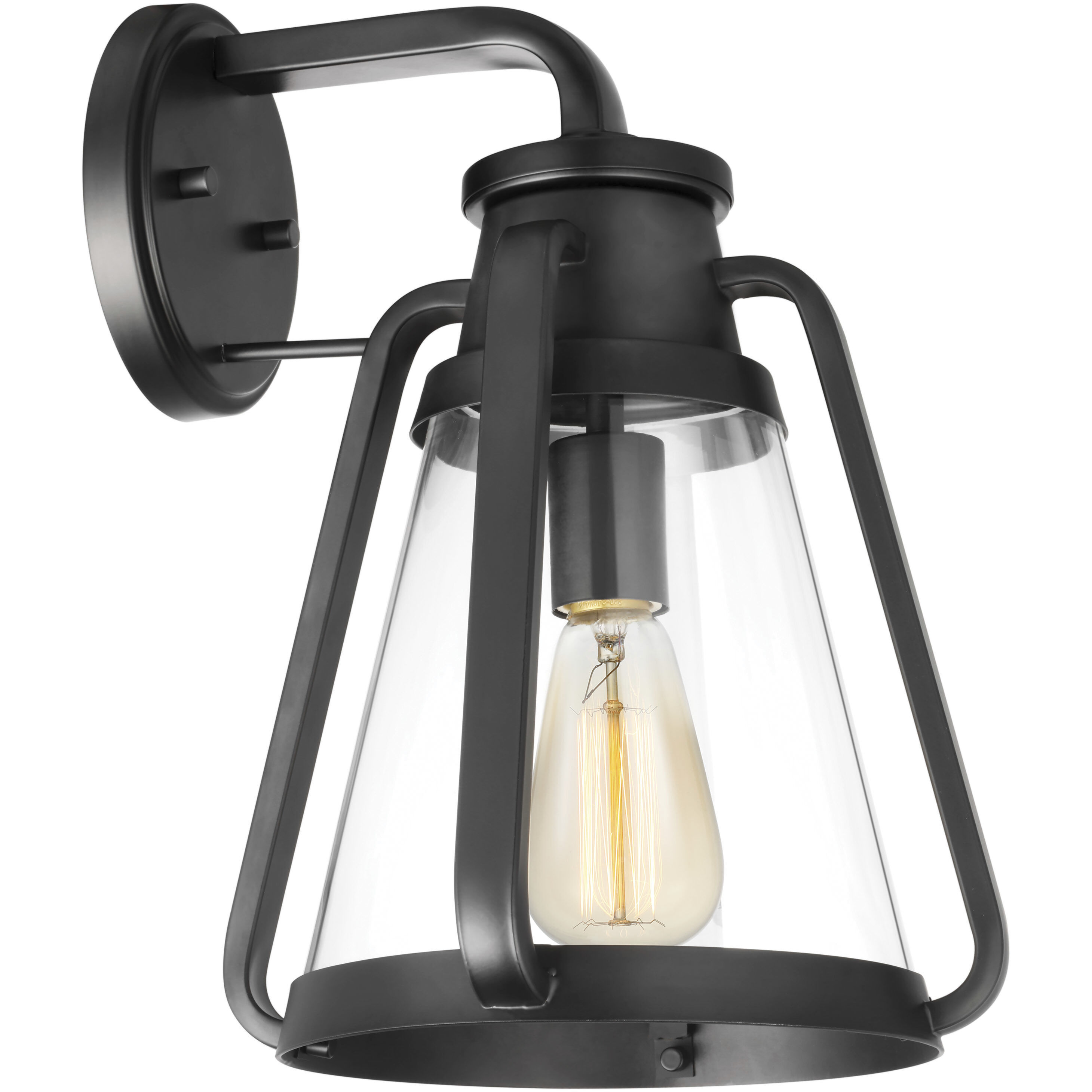 Everett 1 Light 10 inch Matte Black Bathroom Vanity Lights Wall Light