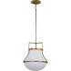 Valdora 1 Light 14 inch Natural Brass Pendant Ceiling Light