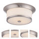 Mobili 2 Light 13 inch Brushed Nickel Flush Mount Ceiling Light
