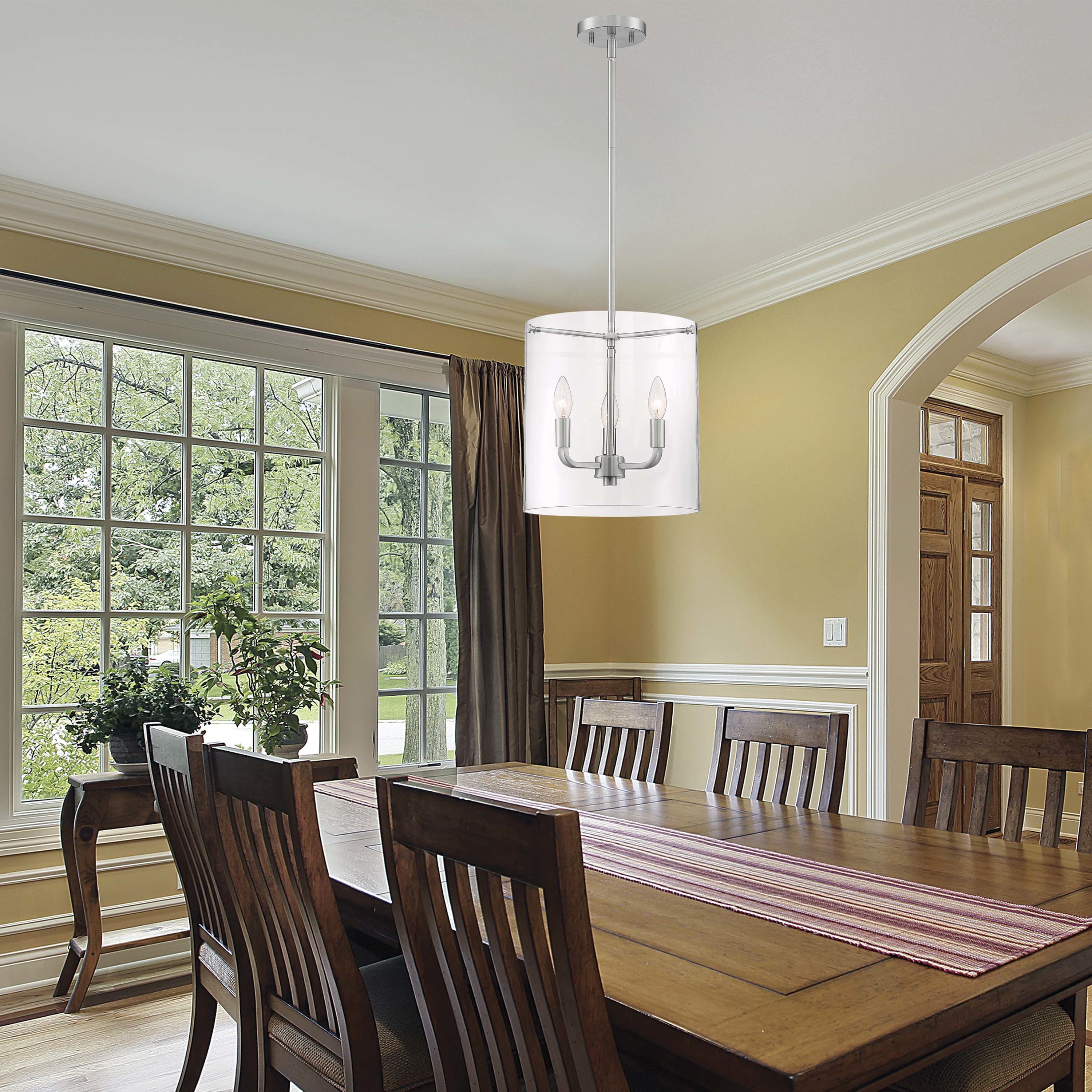 Sommerset 3 Light 11.75 inch Brushed Nickel Pendant Ceiling Light