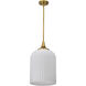 Solara 12 inch Natural Brass Pendant Ceiling Light