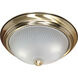 Signature 2 Light 13.12 inch Antique Brass Flushmount Ceiling Light