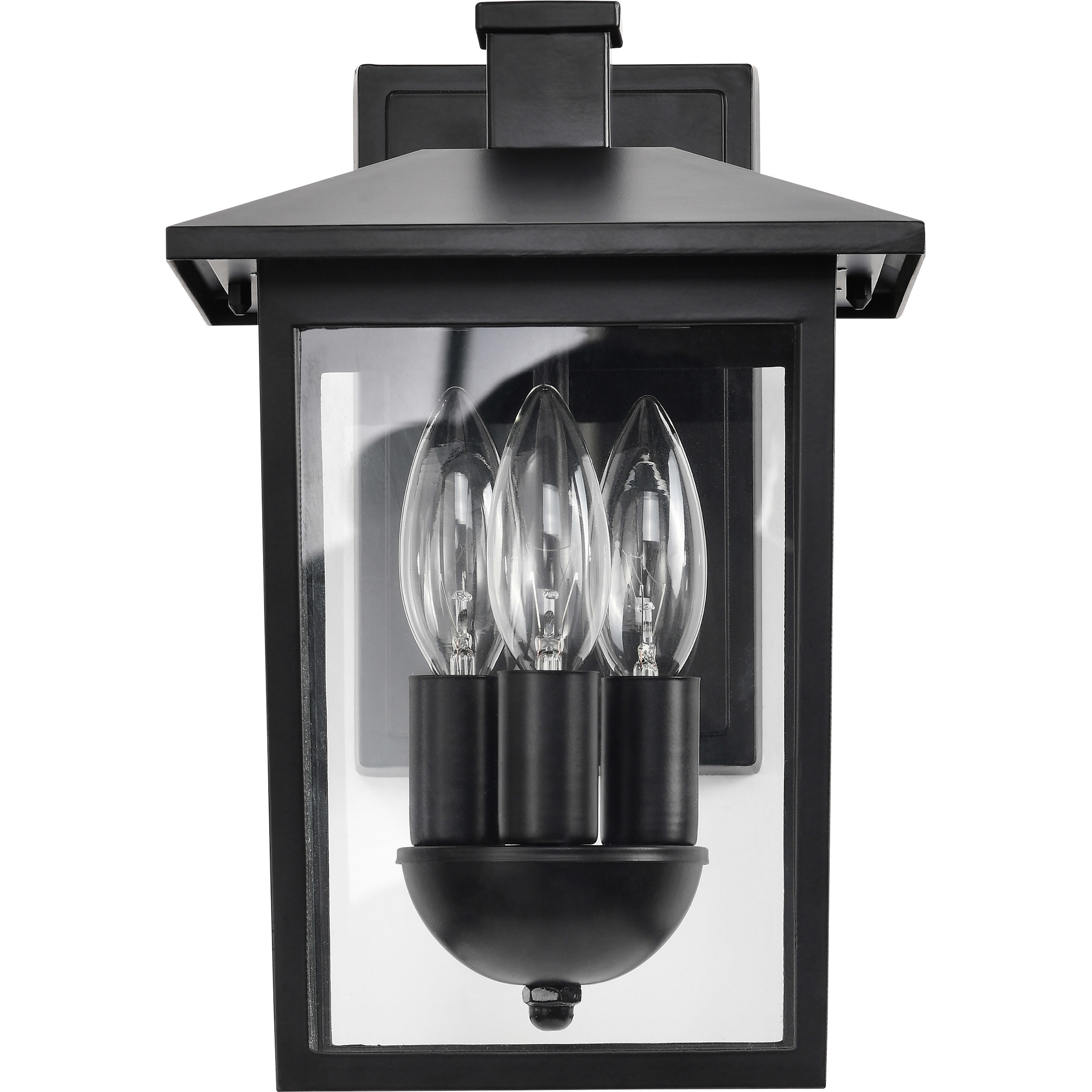 Jamesport 11 inch Matte Black Outdoor Wall Lantern, Small