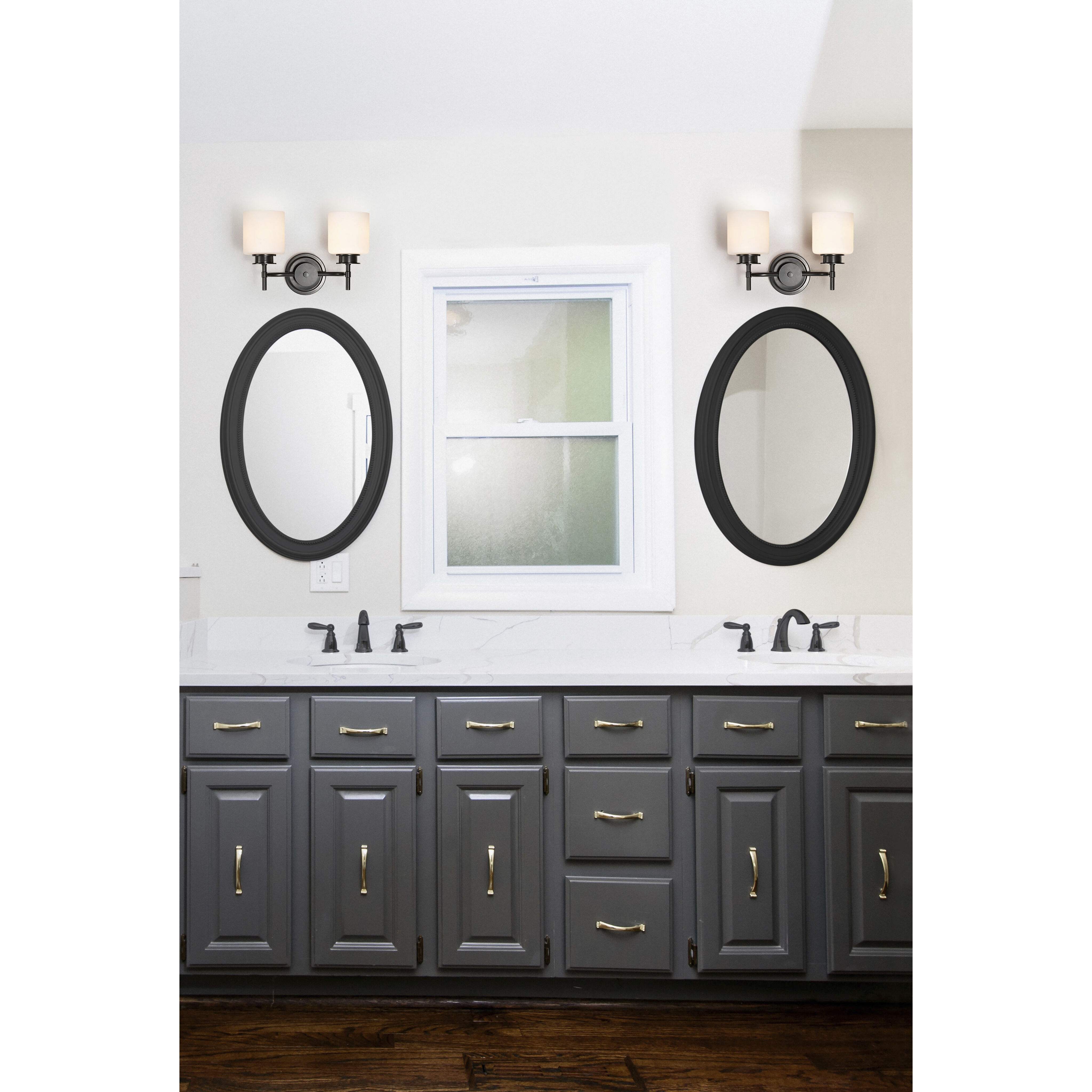 Warren 2 Light 14.5 inch Gun Metal Vanity Light Wall Light