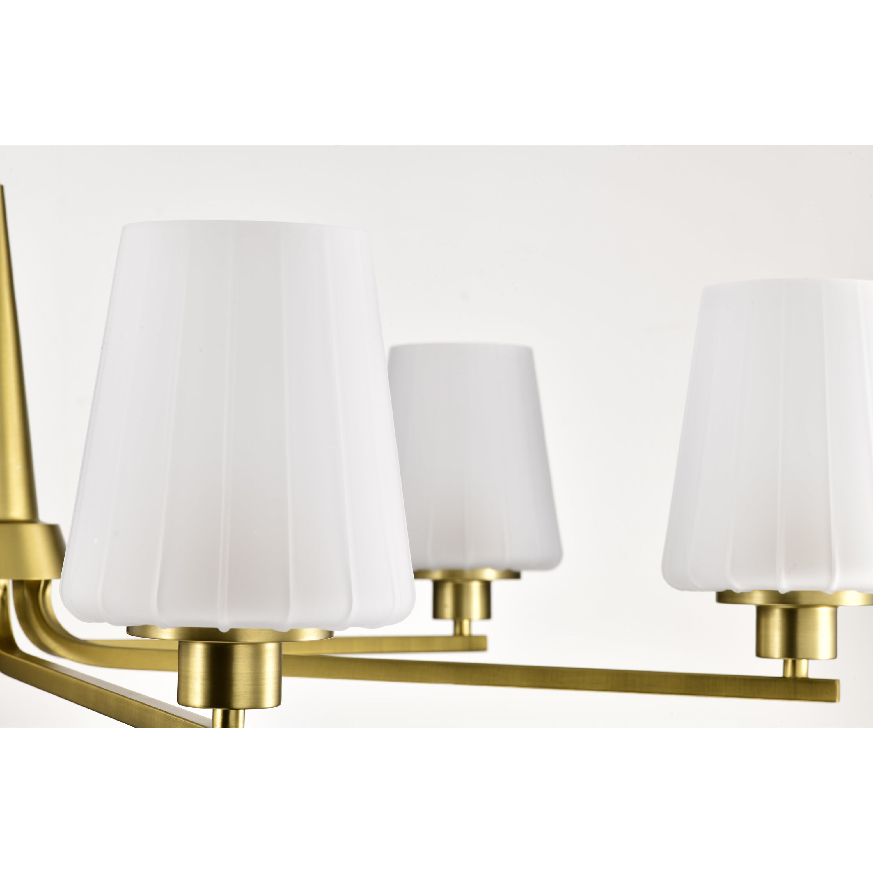 Lune 40 inch Vintage Brass Chandelier Ceiling Light