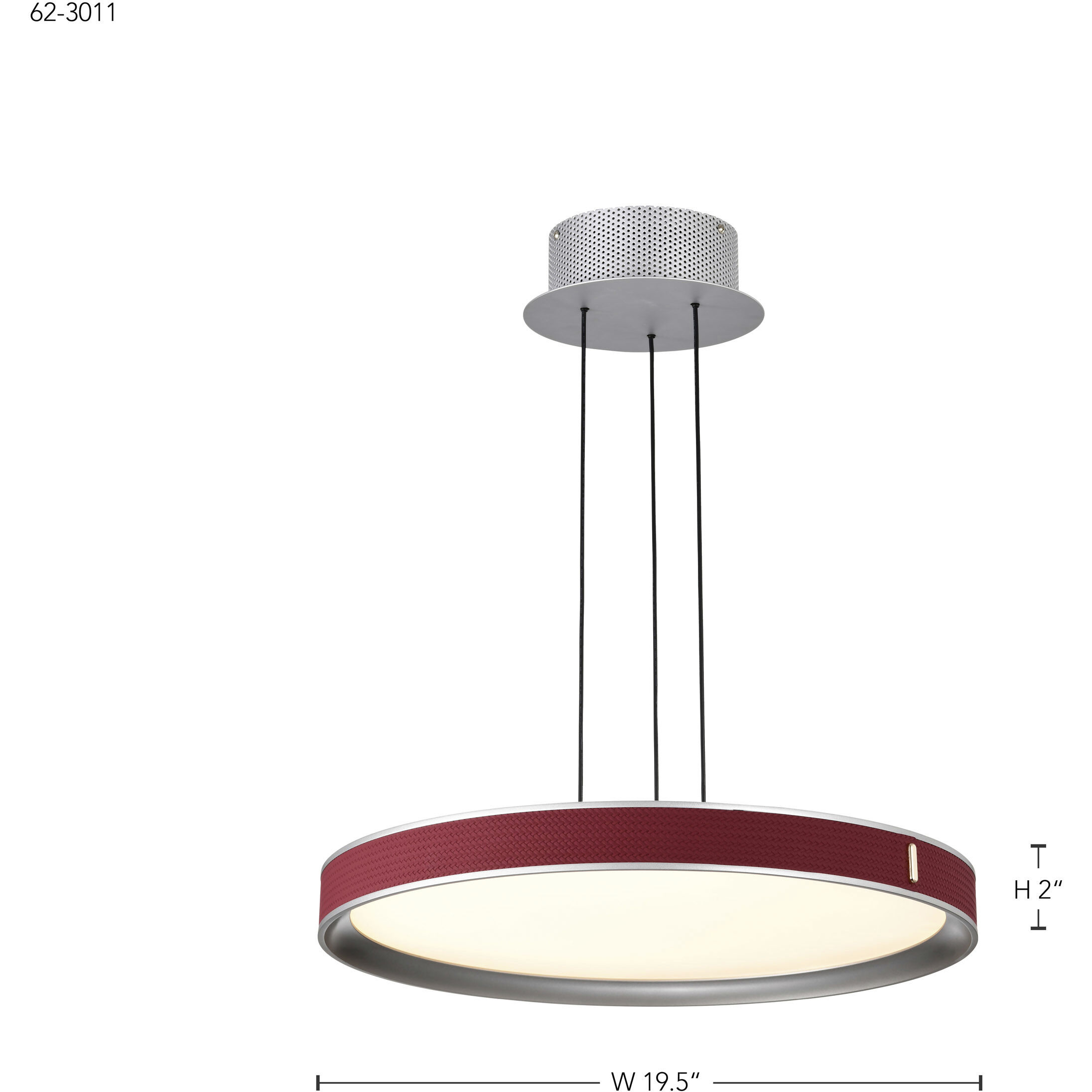 Bandon LED 19.5 inch Gray Pendant Ceiling Light