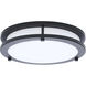 Glamour LED 9.84 inch Black Flush Mount Ceiling Light