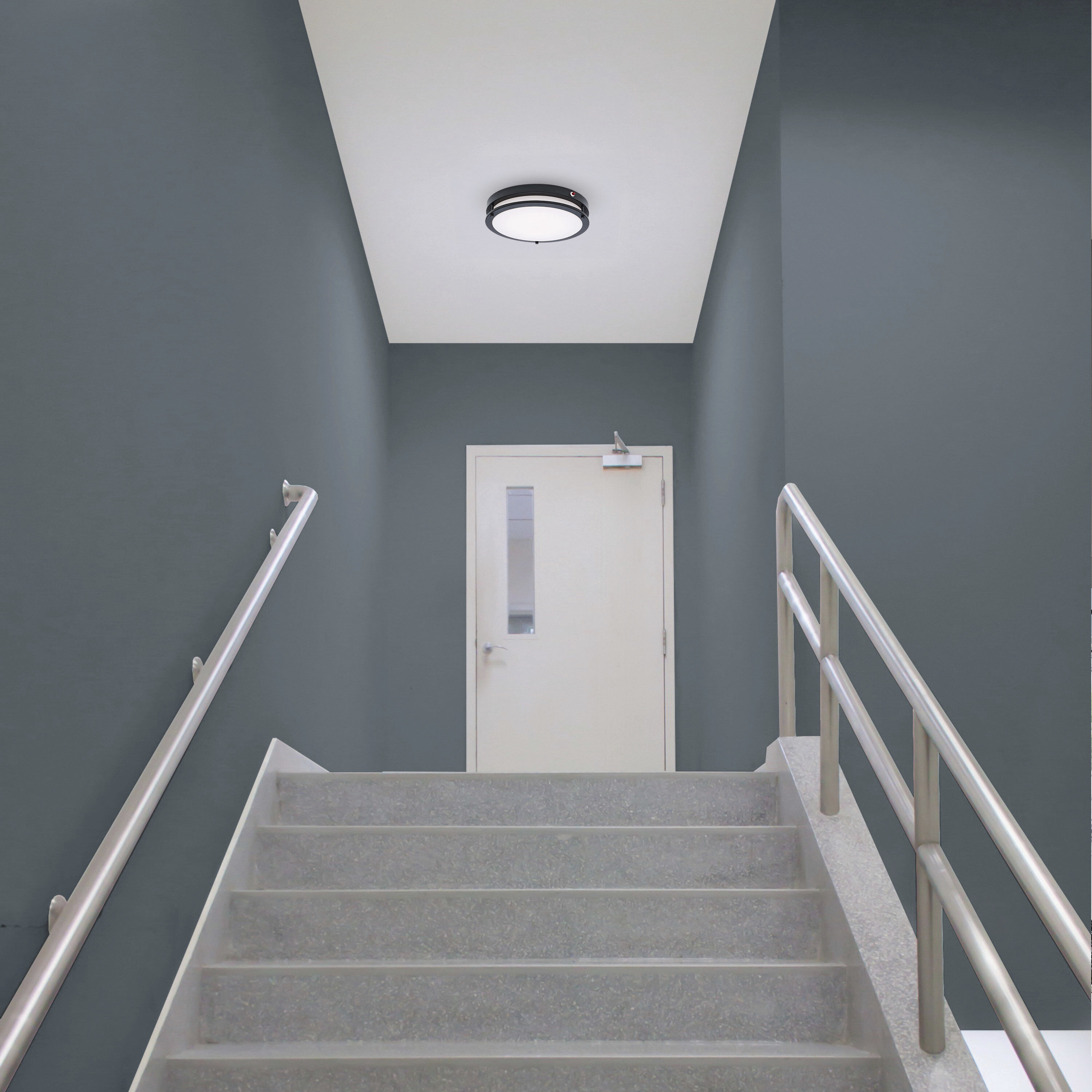 Glamour LED 13 inch Black Flush Ceiling Light