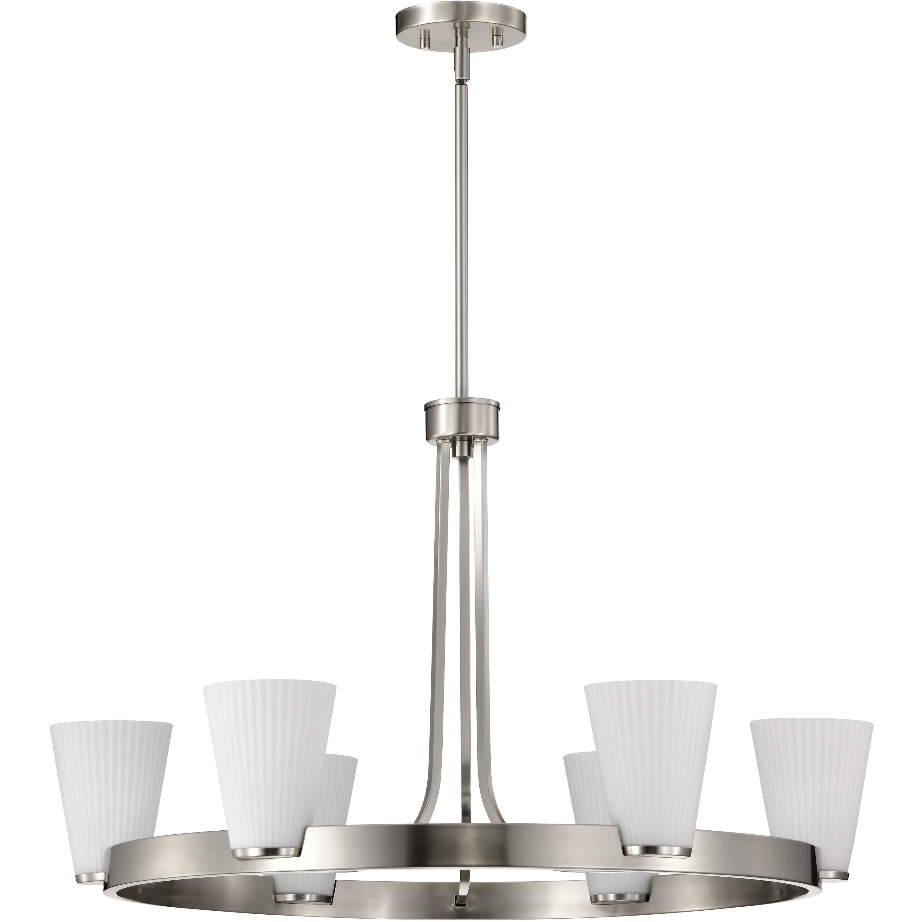 Royale 30 inch Brushed Nickel Chandelier Ceiling Light