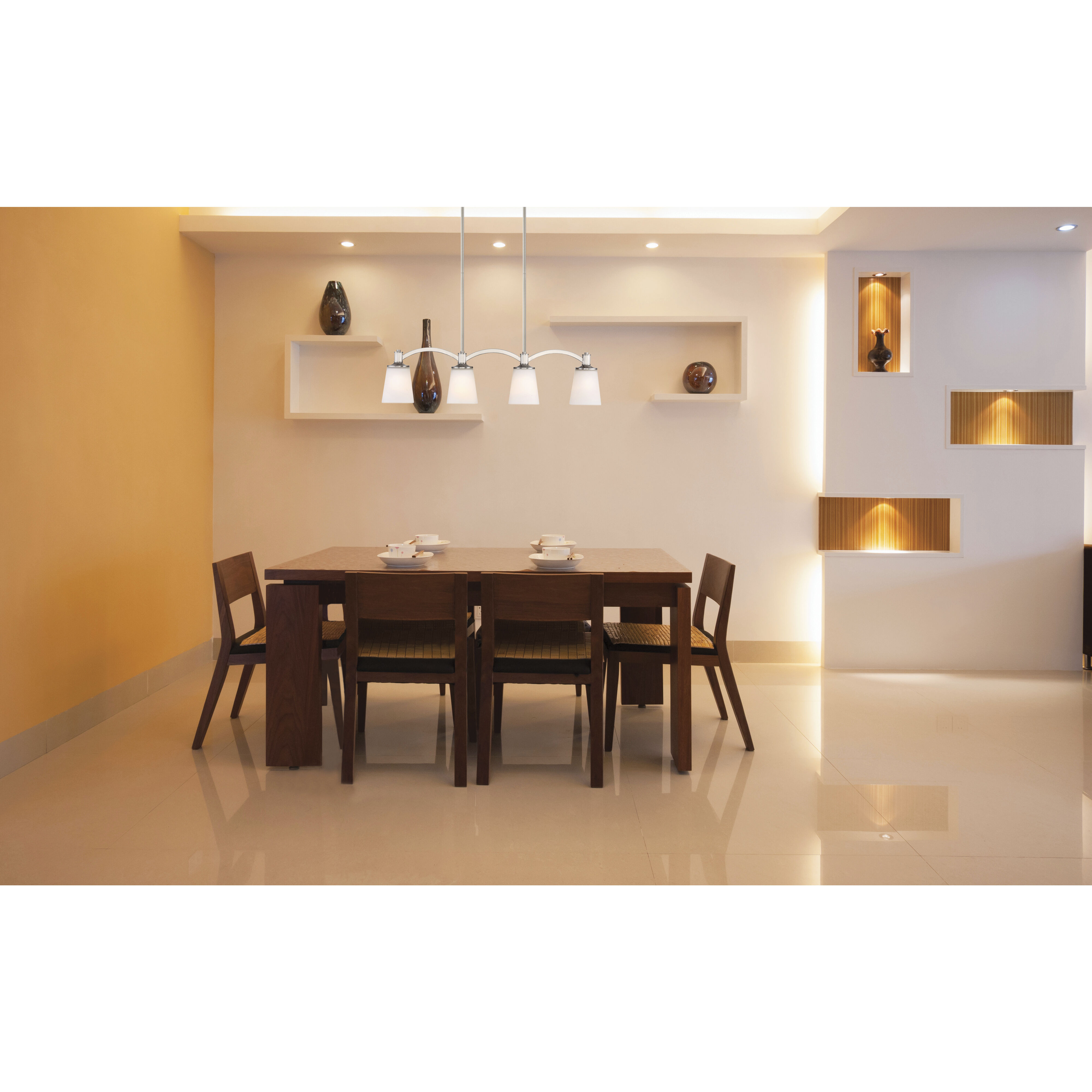 Laguna 4 Light 33 inch Brushed Nickel Island Pendant Ceiling Light