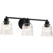 Grayson 24 inch Matte Black Vanity Wall Light