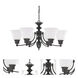 Empire 6 Light 26 inch Mahogany Bronze Chandelier Ceiling Light