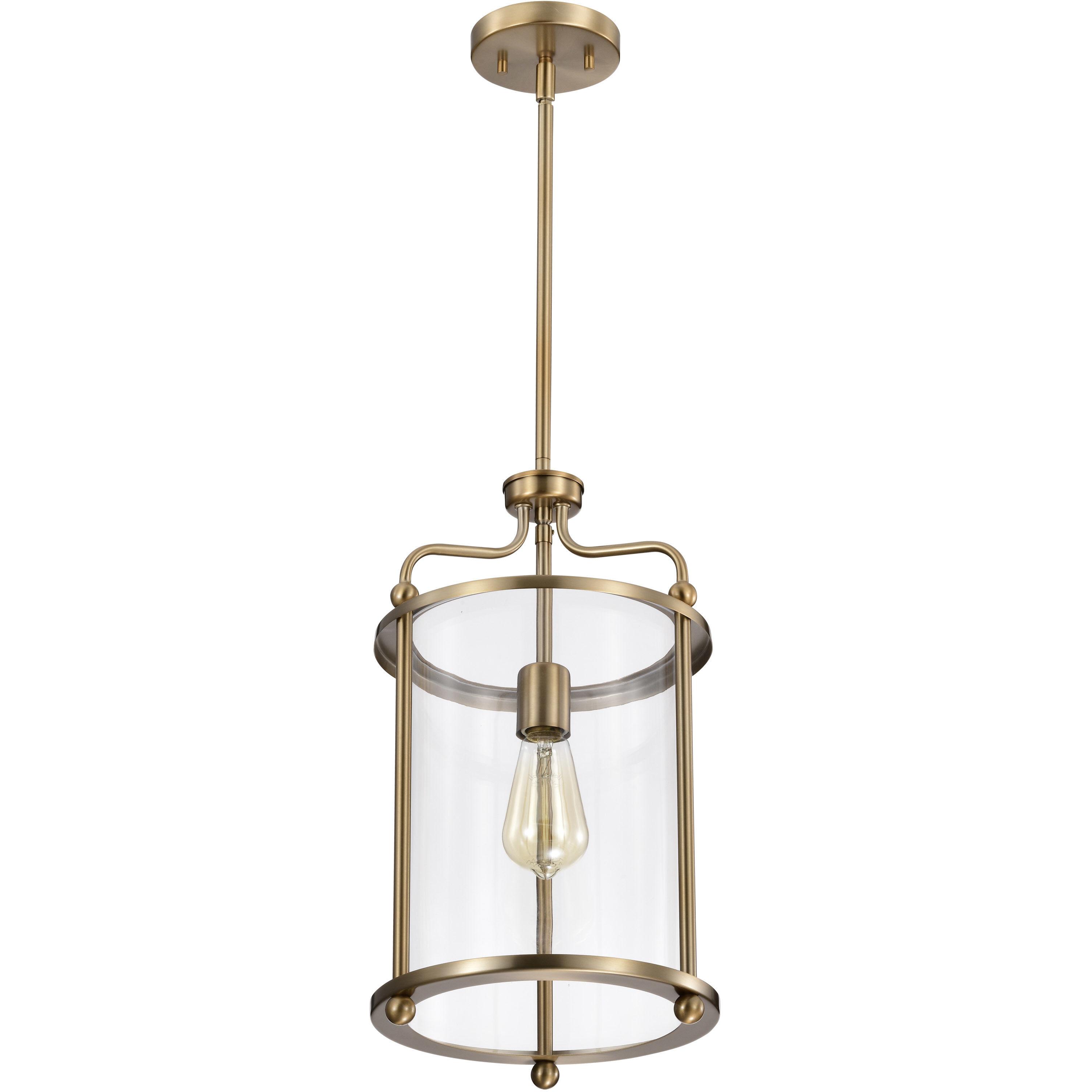 Yorktown 1 Light 10 inch Burnished Brass Pendant Ceiling Light