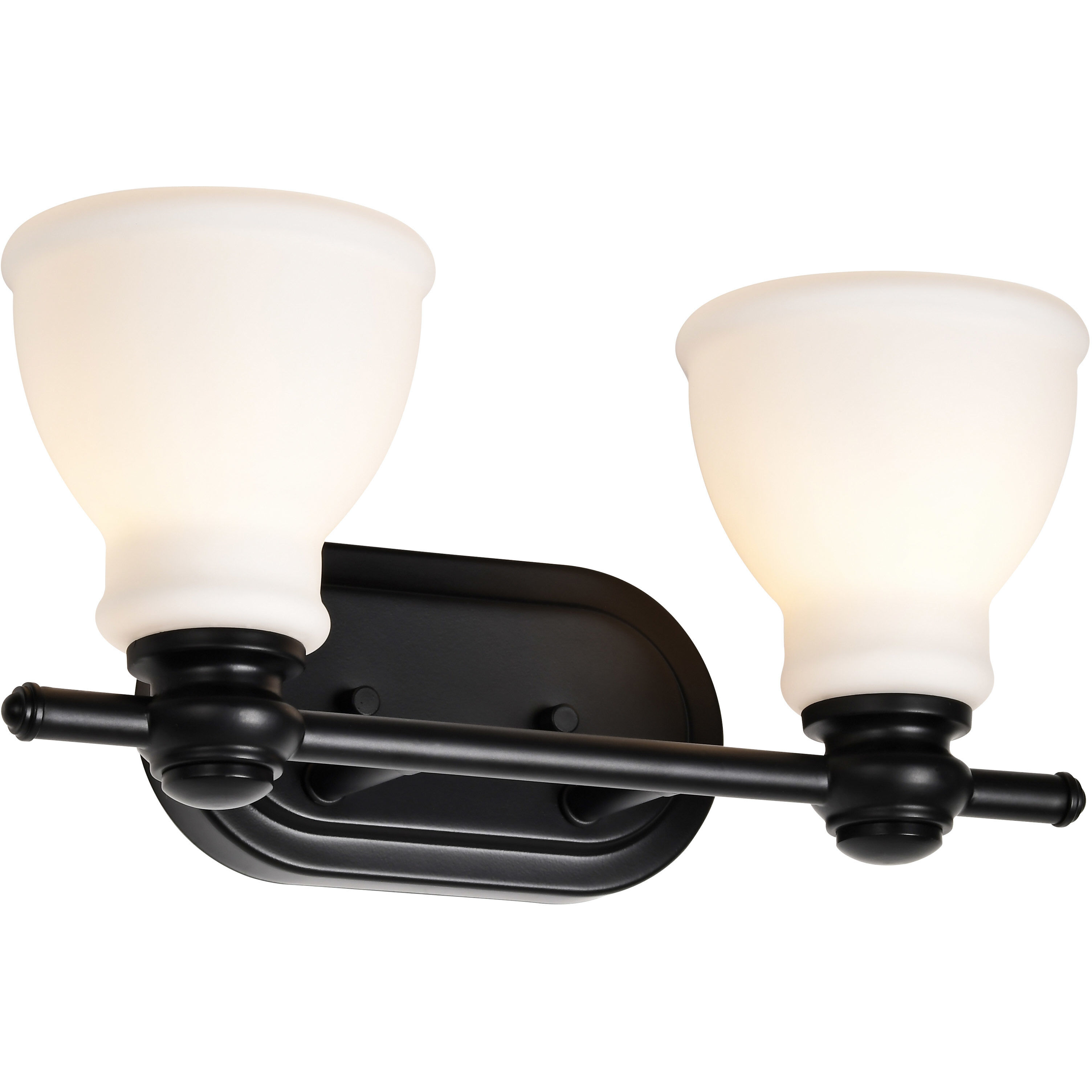 Russel 2 Light 14.75 inch Matte Black Vanity Light Wall Light