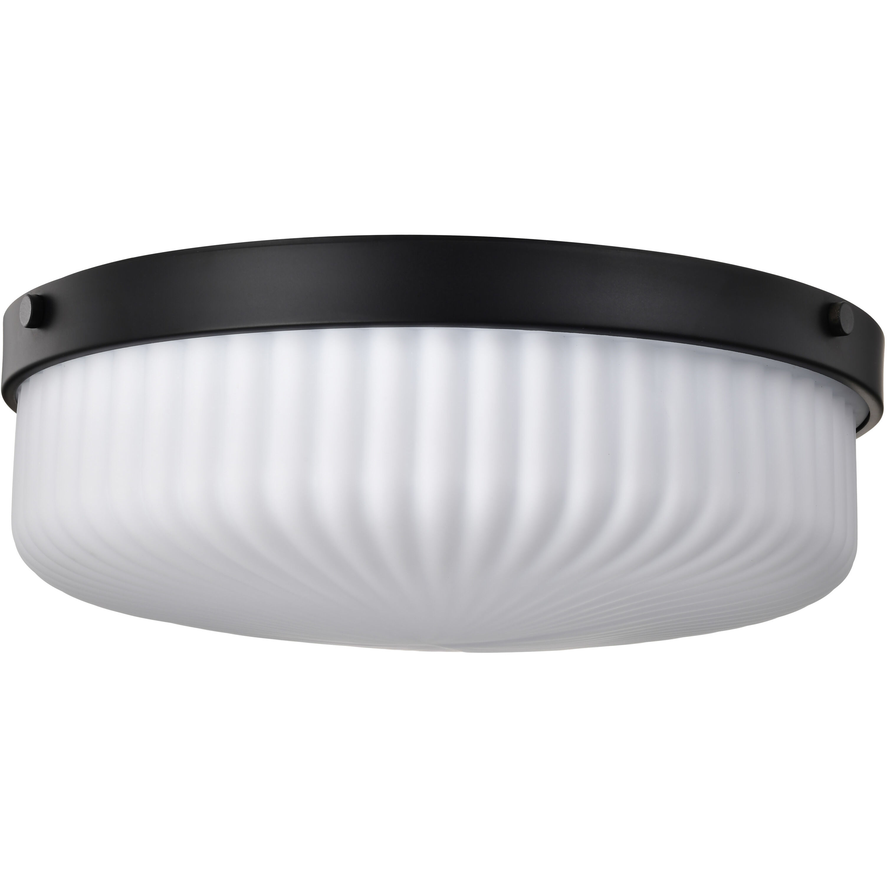 Solara 16.63 inch Matte Black Flush Mount Ceiling Light