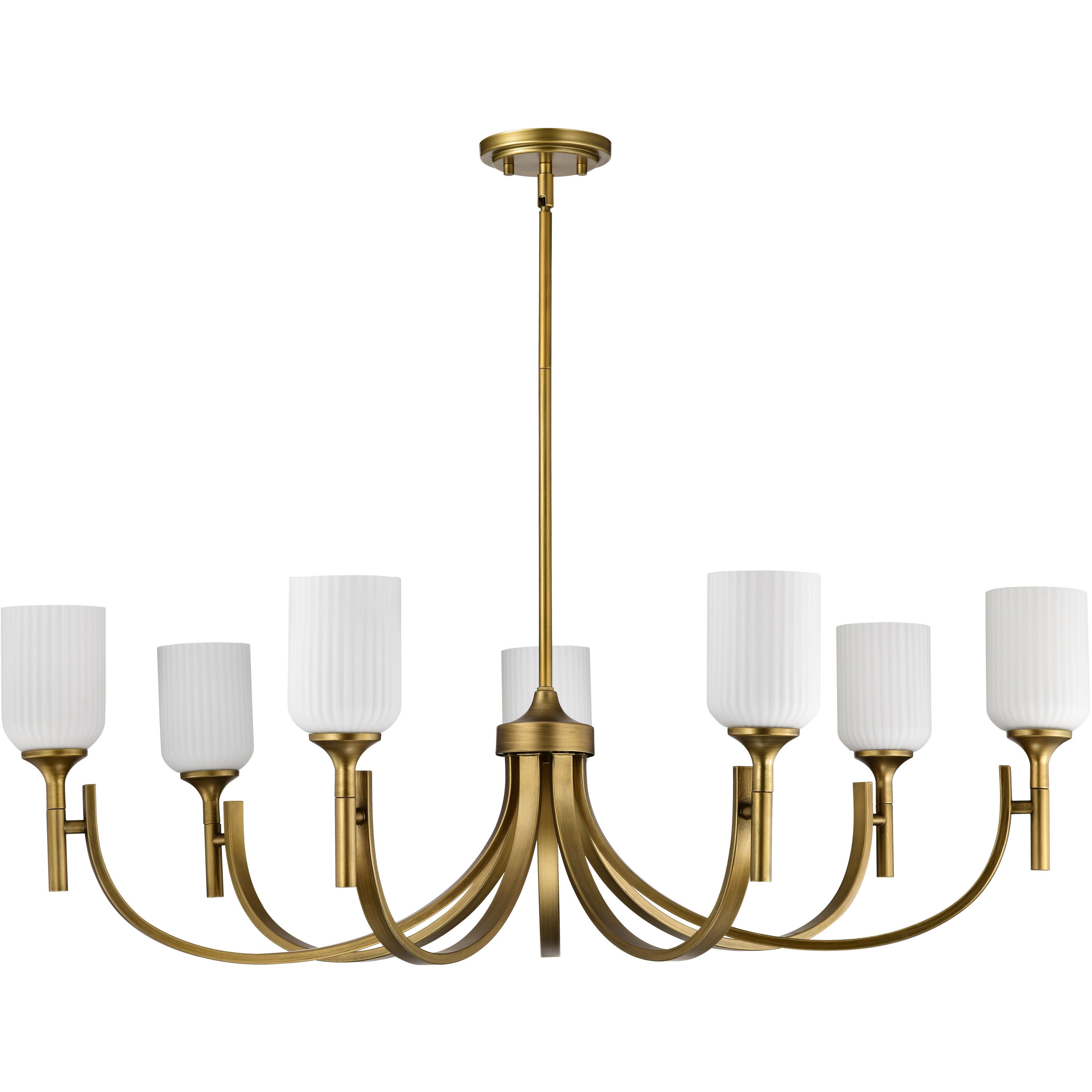 Solara 40 inch Natural Brass Chandelier Ceiling Light