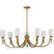 Solara 40 inch Natural Brass Chandelier Ceiling Light