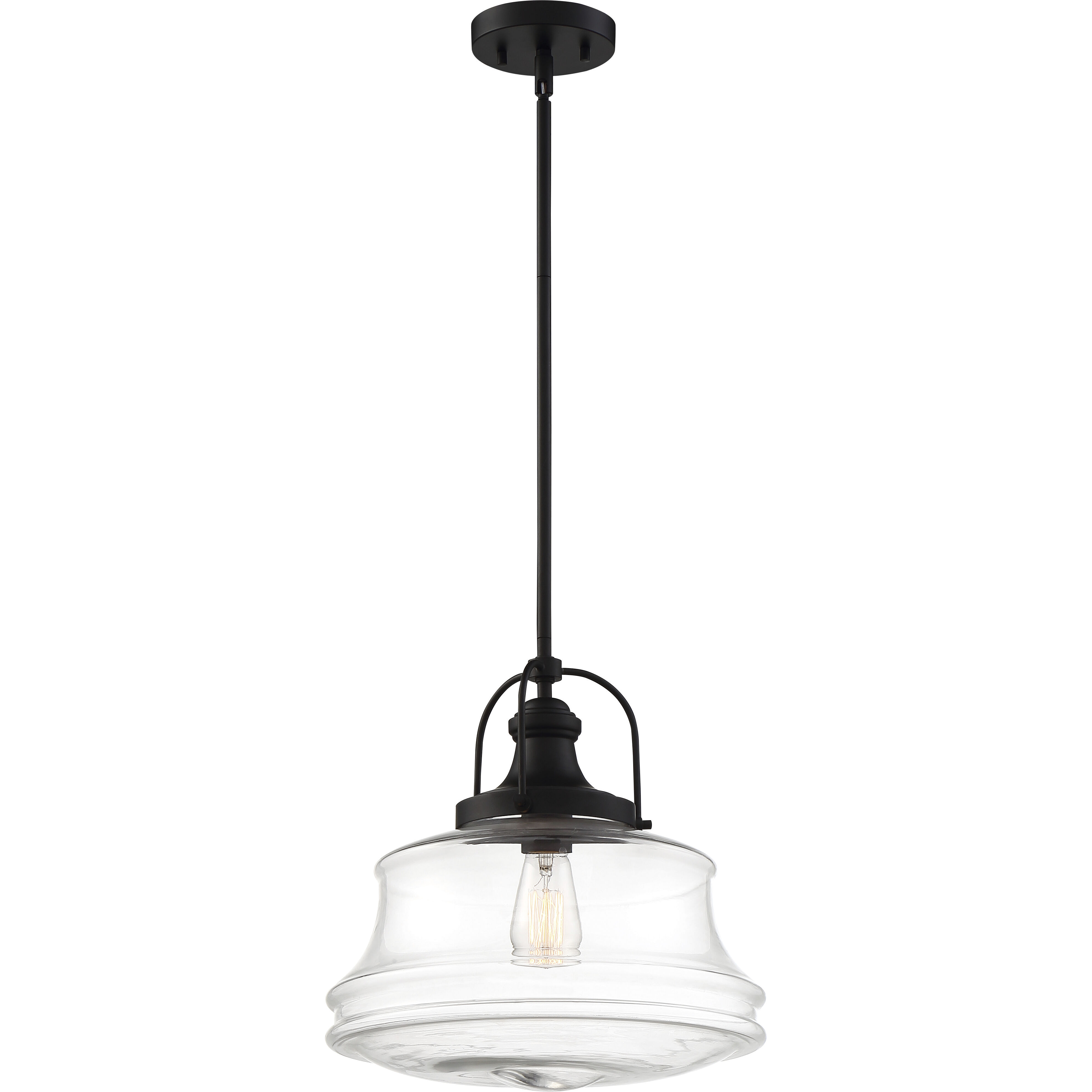 Basel 1 Light 13.75 inch Aged Bronze Pendant Ceiling Light