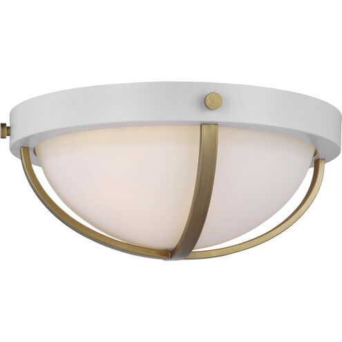 Lincoln 2 Light 14.75 inch Matte White Flush Mount Ceiling Light