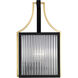 Holden 14.5 inch Black and Gold Outdoor Wall Light