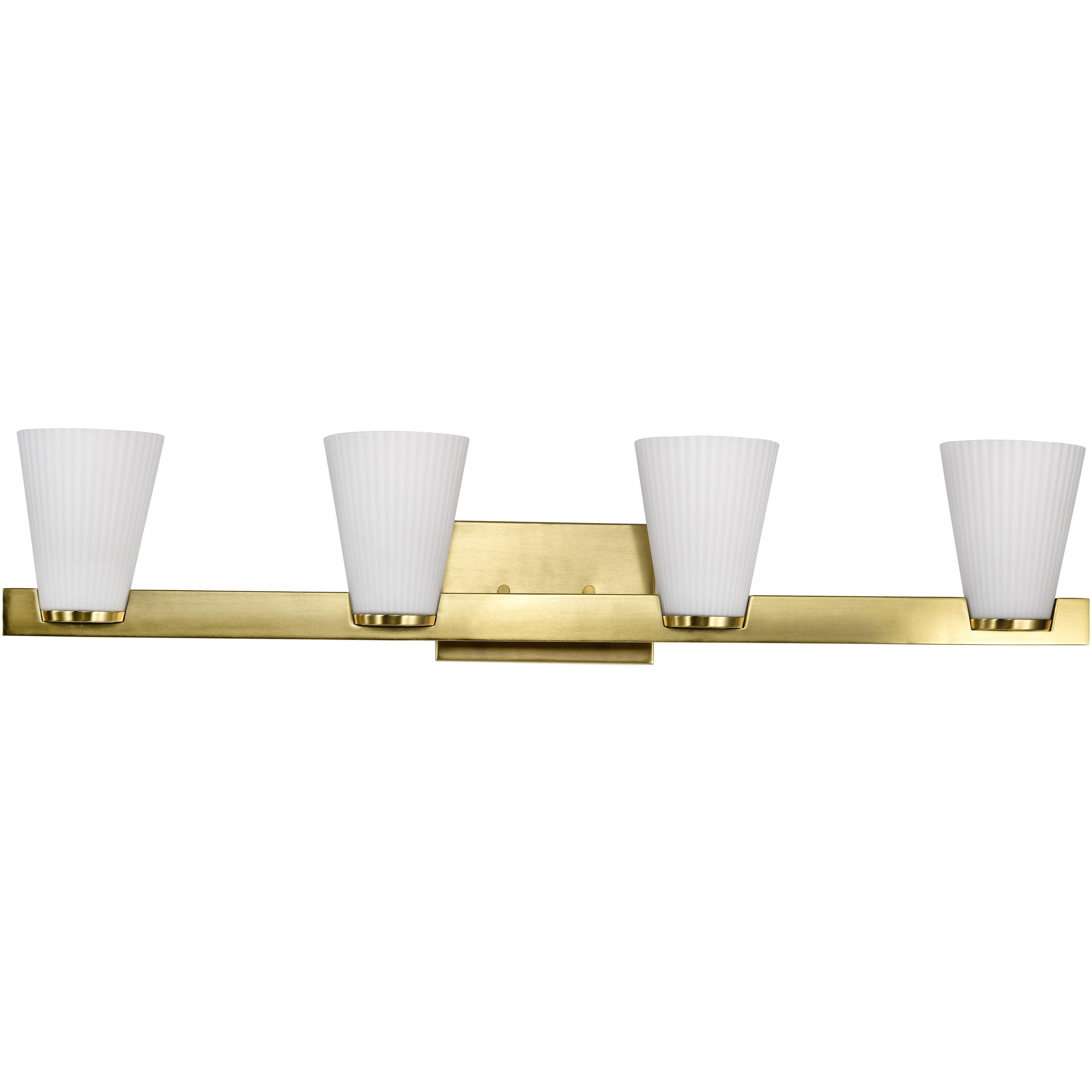 Royale 33.5 inch Burnished Brass Vanity Wall Light