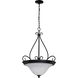 Castillo 3 Light 20.5 inch Textured Black Pendant Ceiling Light