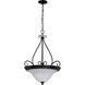 Castillo 3 Light 21 inch Textured Black Pendant Ceiling Light