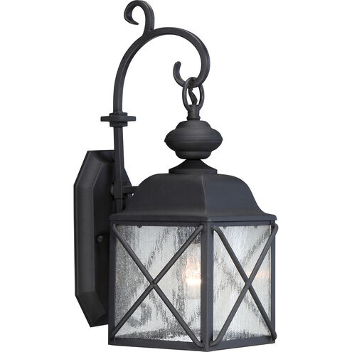 Wingate 1 Light 18 inch Textured Black Outdoor Wall Light