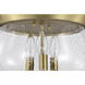 Boliver 3 Light 13.5 inch Vintage Brass Flush Mount Ceiling Light