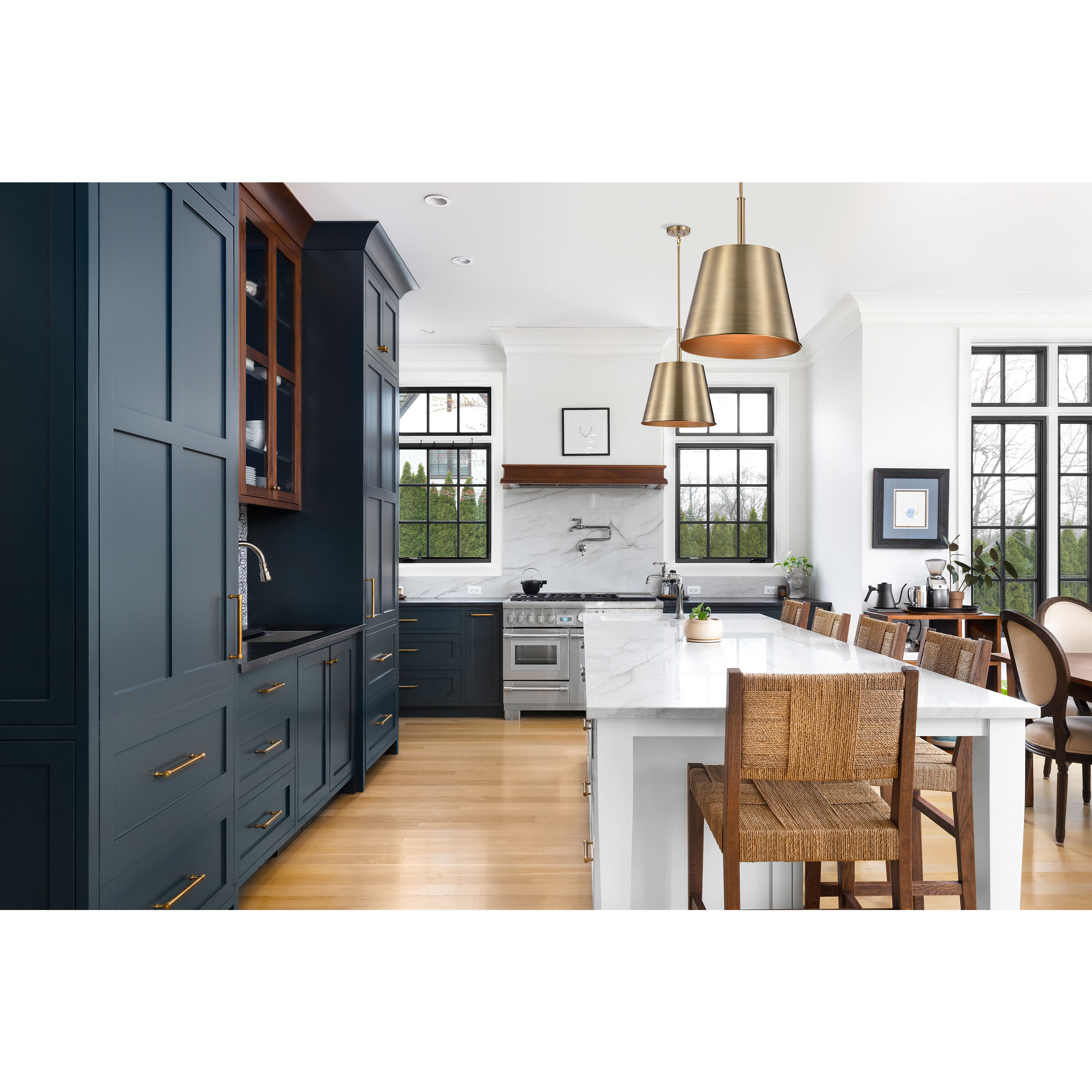 Alexis 1 Light 15 inch Burnished Brass and Gold Pendant Ceiling Light