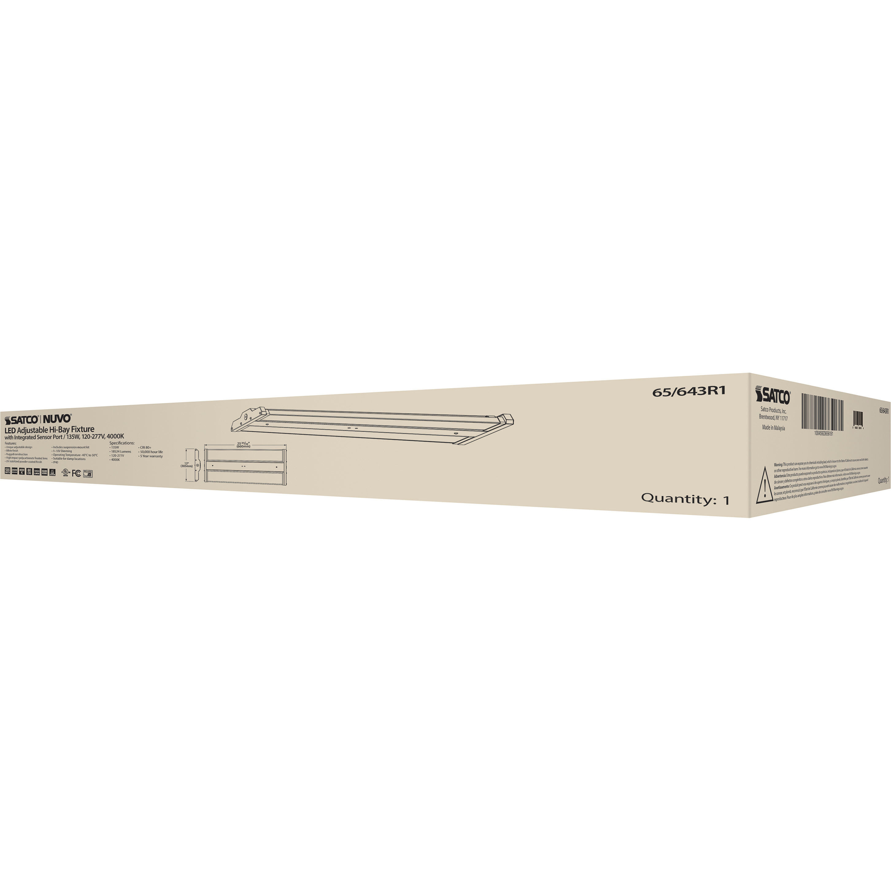 Brentwood LED 12 inch White Linear Flushmount Ceiling Light