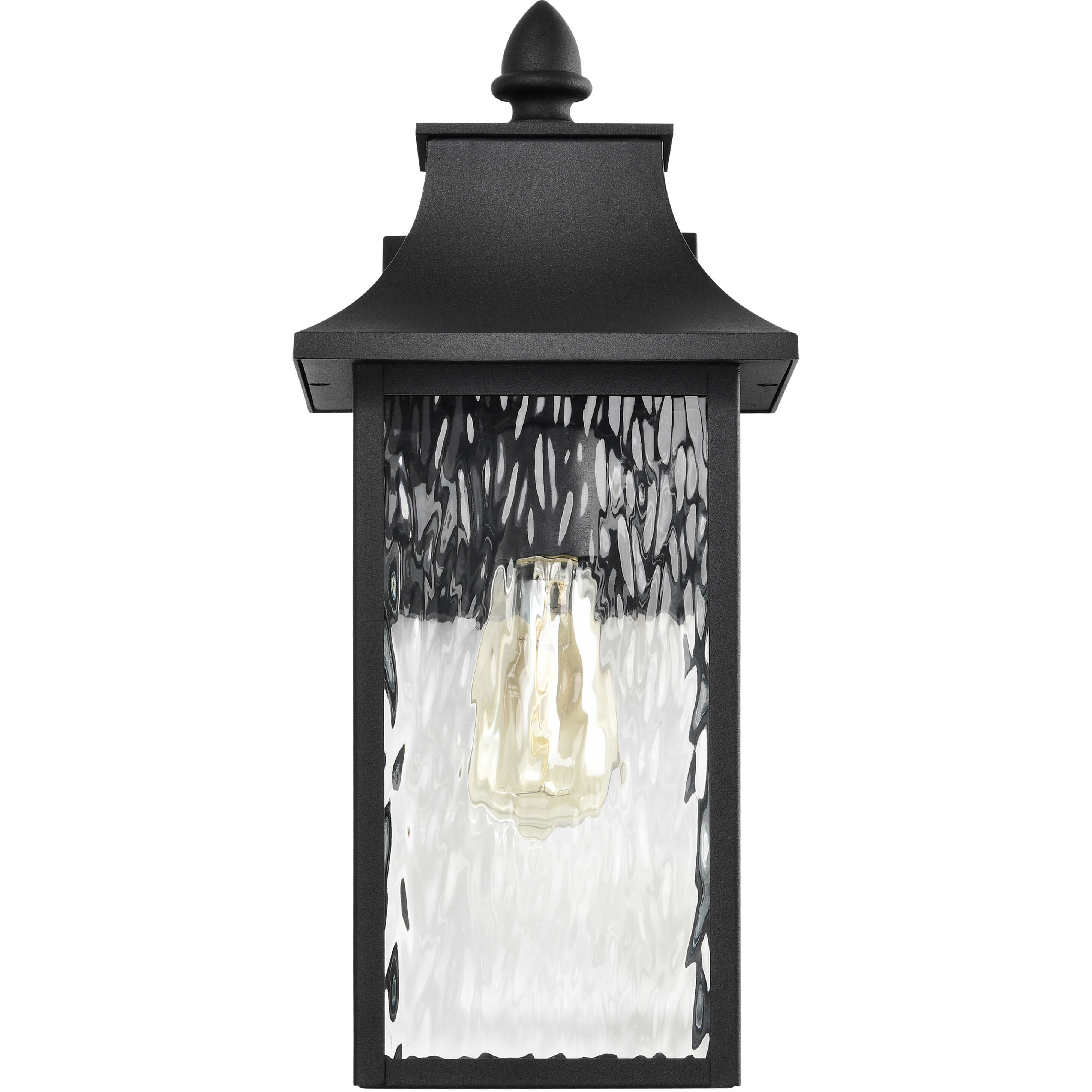 Austen 17 inch Matte Black Outdoor Wall Lantern, Large