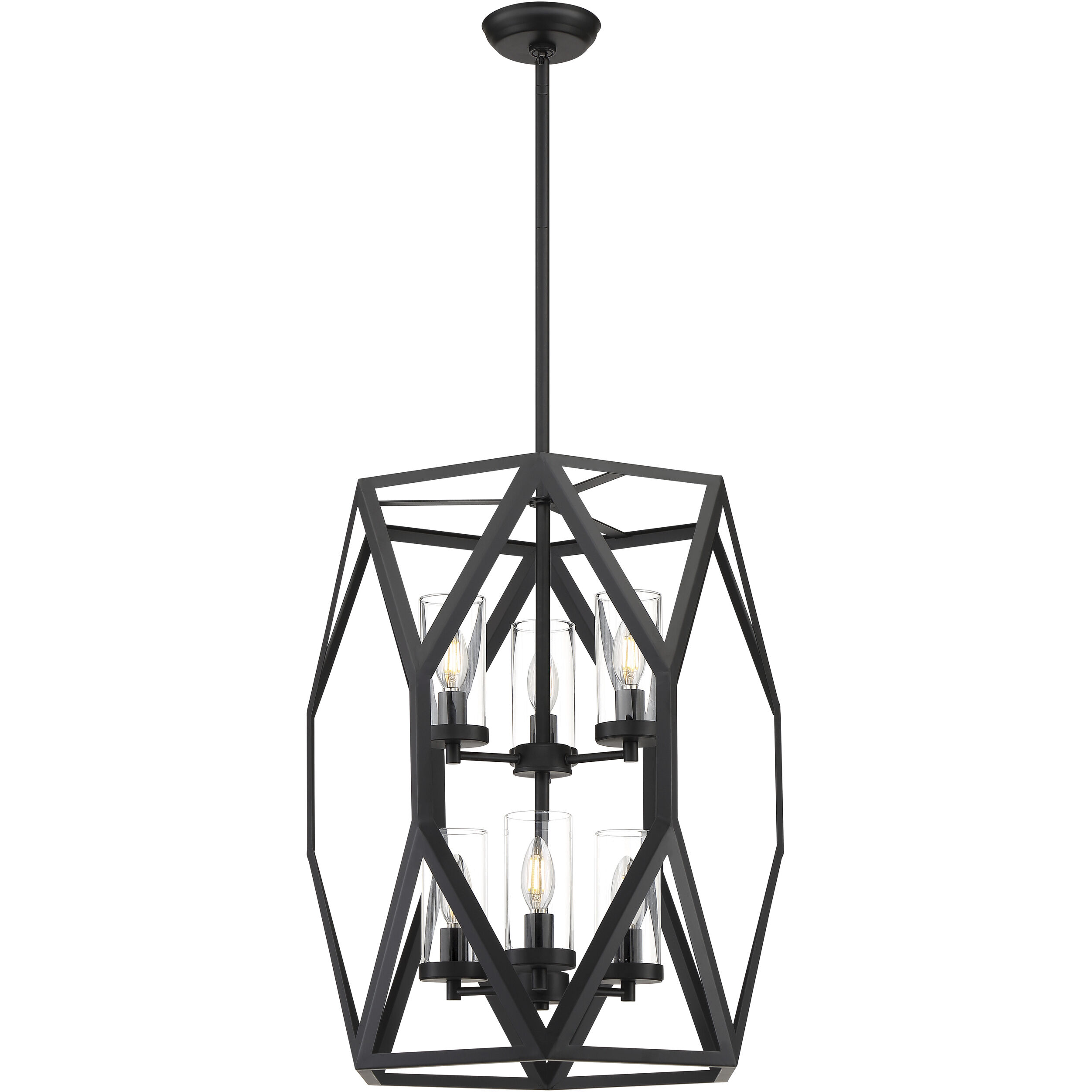 Zemi 6 Light 20 inch Black Pendant Ceiling Light