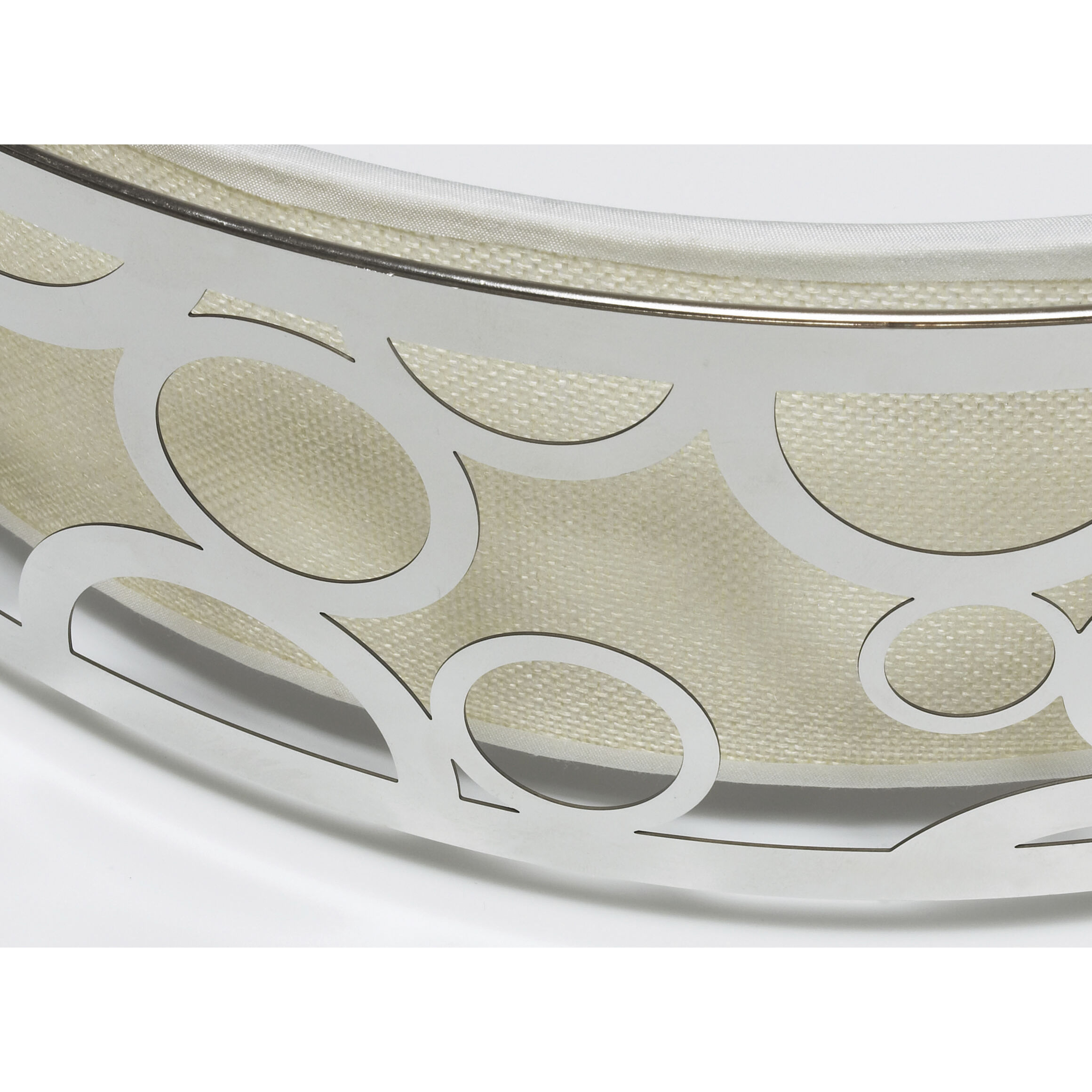 Filigree LED 15 inch Polished Nickel Flush Mount Ceiling Light