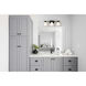 Russel 3 Light 24 inch Matte Black Vanity Light Wall Light