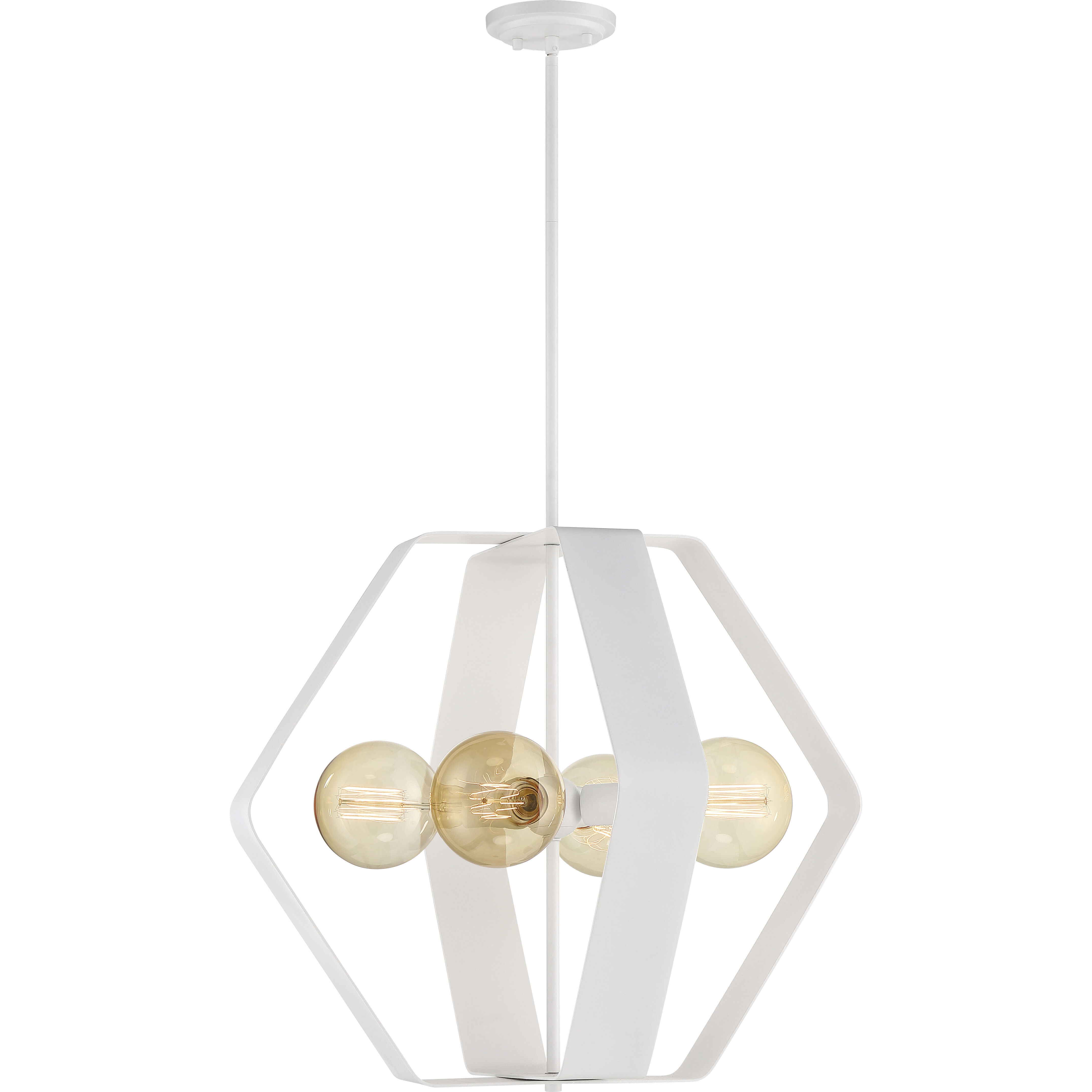 Zen 4 Light 24 inch White Pendant Ceiling Light