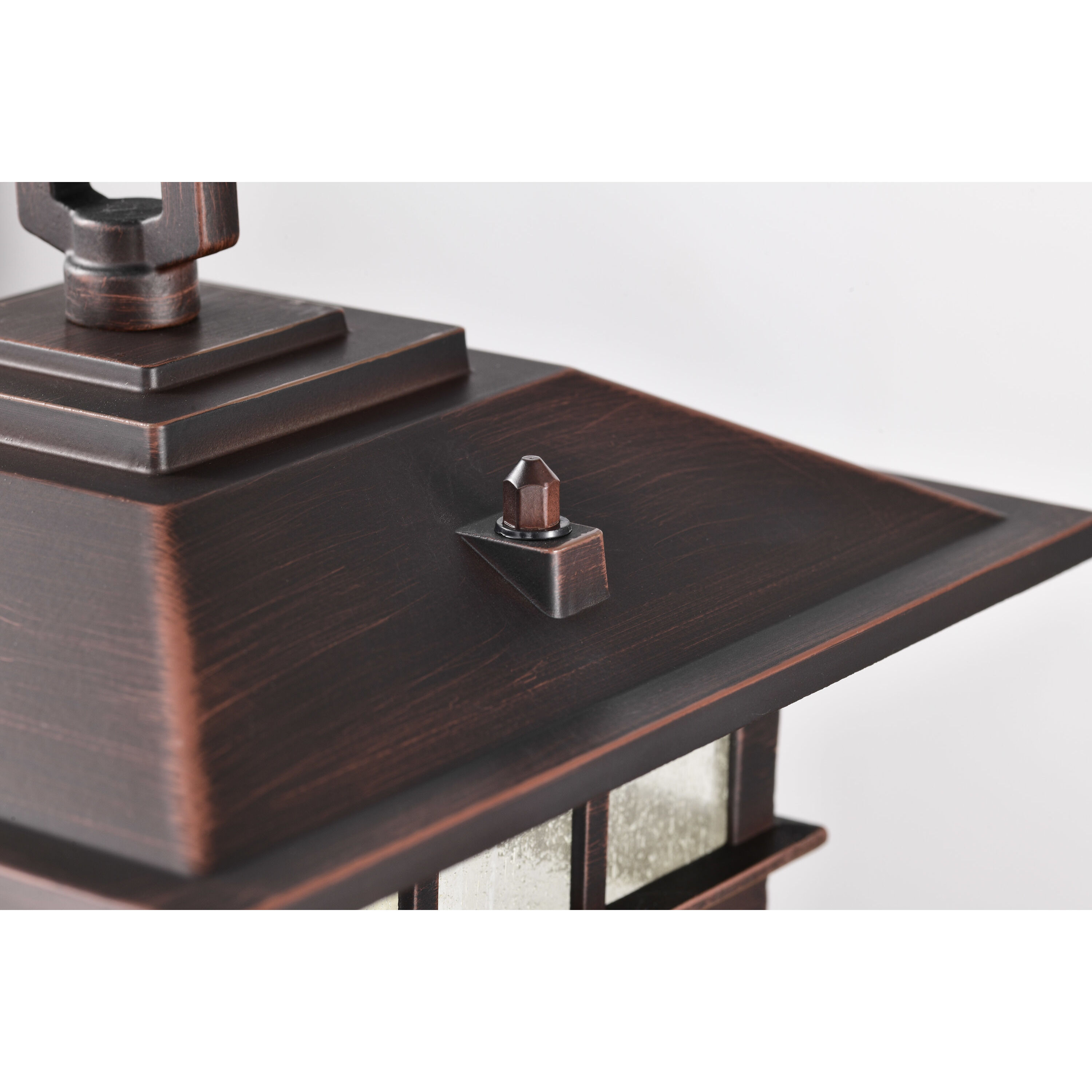 Cove Neck 14 inch Rustic Bronze Post Lantern, Small