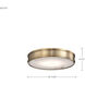 Kendall LED 14.25 inch Burnished Brass Flush Mount Ceiling Light