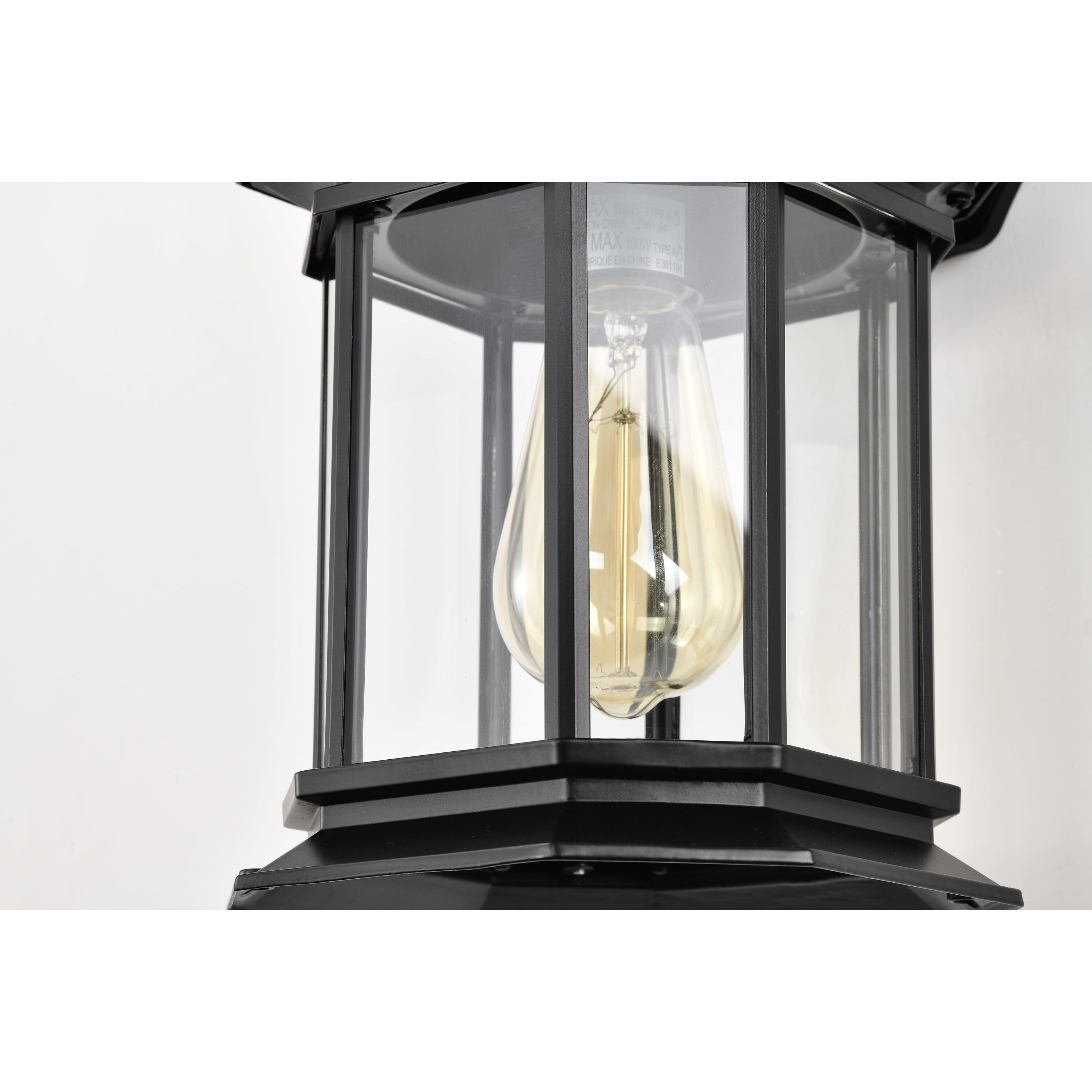 Hopkins 13 inch Matte Black Outdoor Wall Lantern, Large