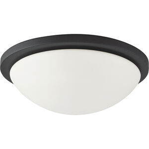 Button LED 13 inch Matte Black Flush Mount Ceiling Light