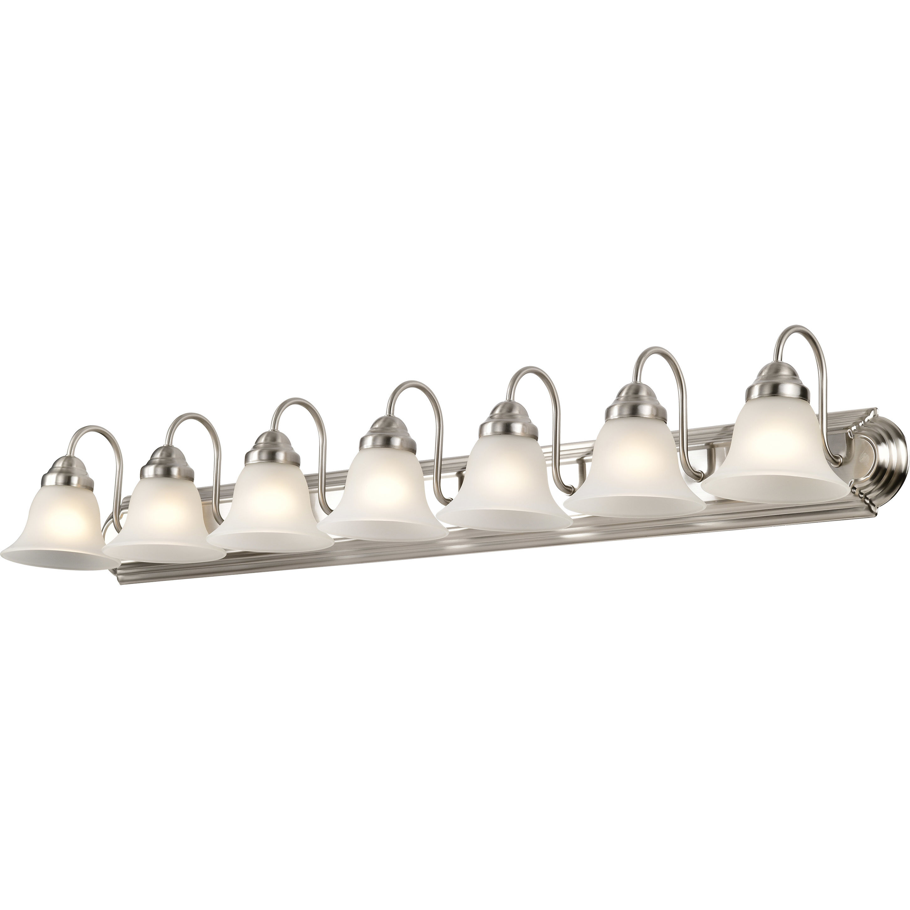 Ballerina 7 Light 48 inch Brushed Nickel Vanity Light Wall Light