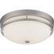 Neval 2 Light 13 inch Brushed Nickel Flush Mount Ceiling Light