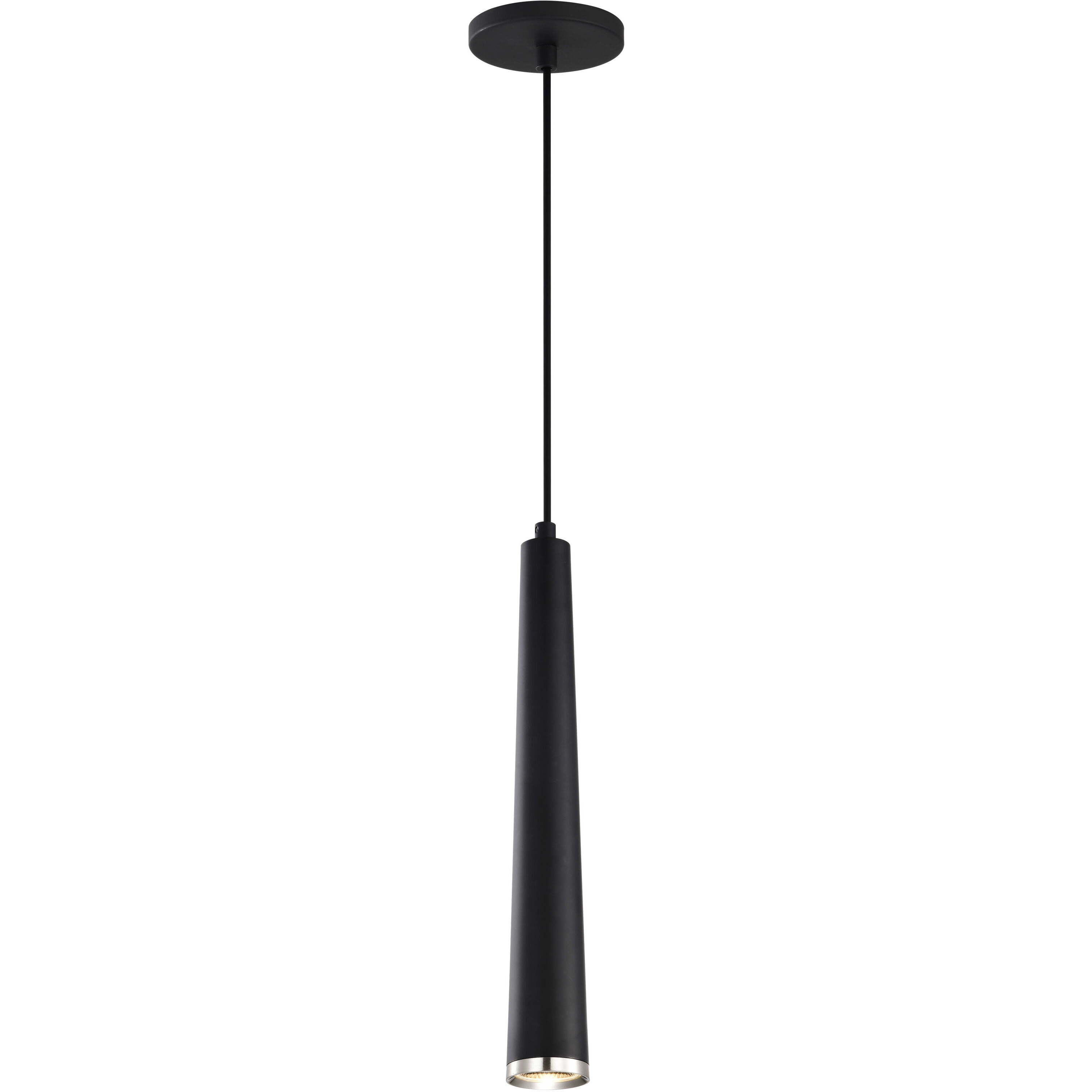 Melrose LED 2.4 inch Matte Black and Brushed Nickel Pendant Ceiling Light