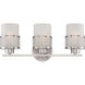 Fusion 3 Light 19 inch Brushed Nickel Vanity Light Wall Light