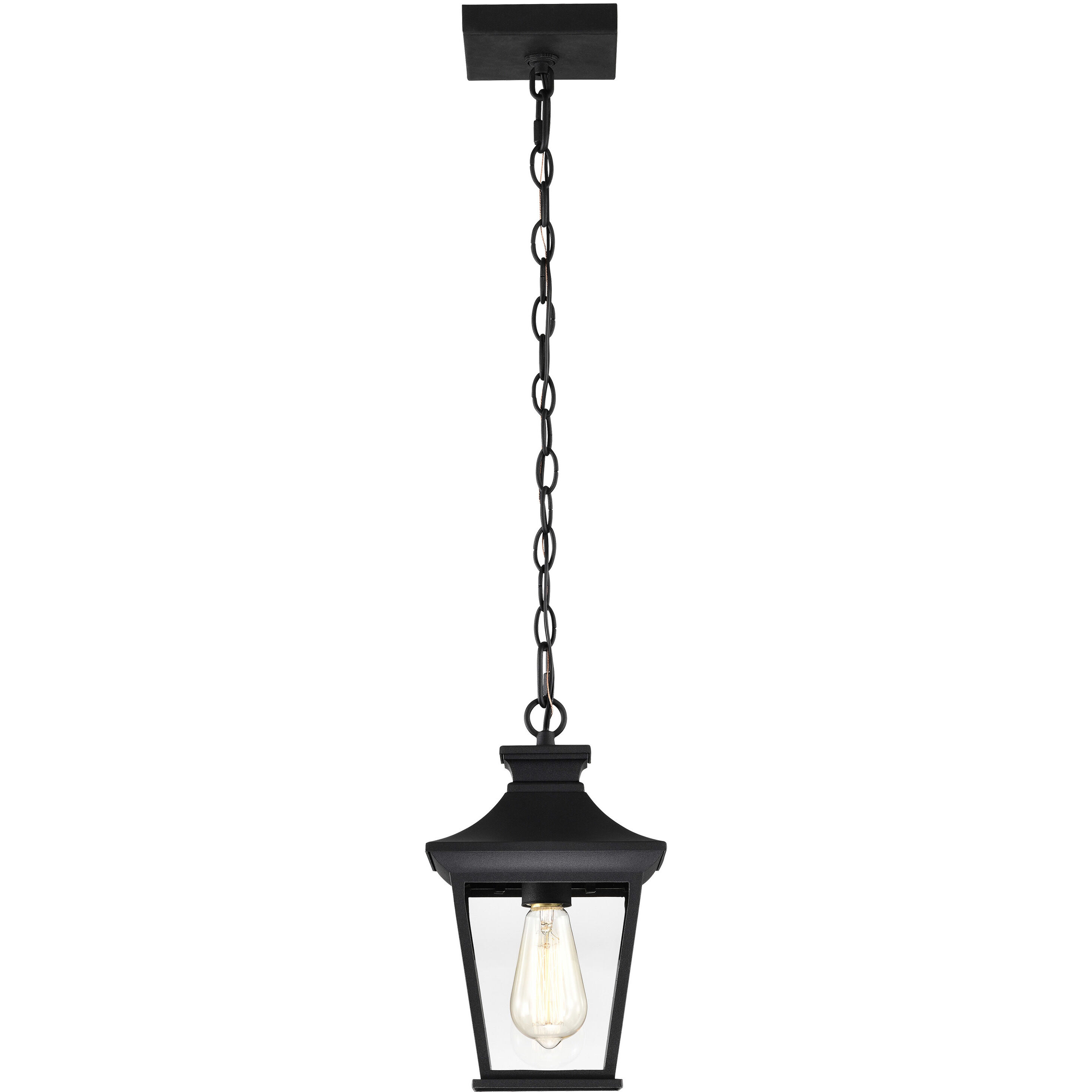 Jasper 8 inch Matte Black Outdoor Hanging Lantern