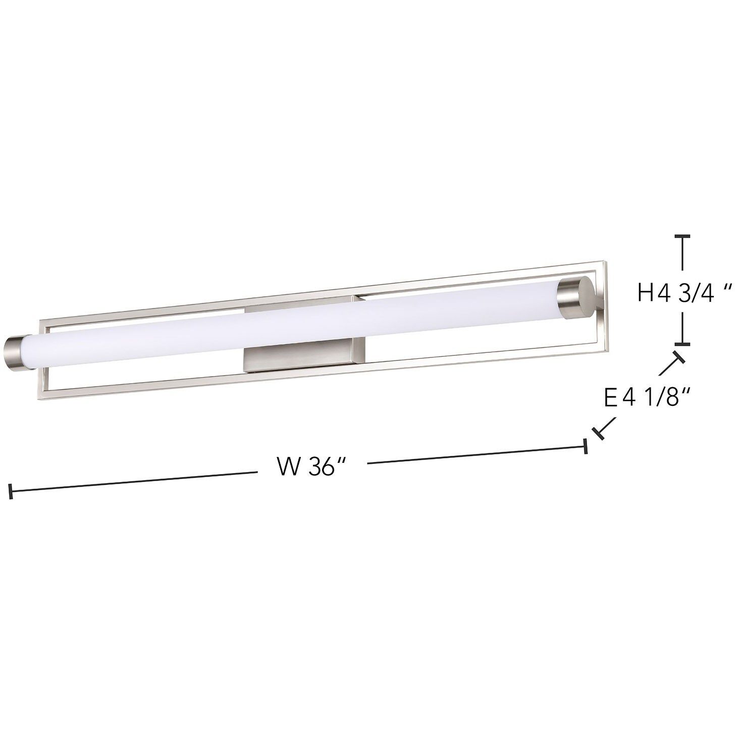 36 inch brushed online nickel vanity light