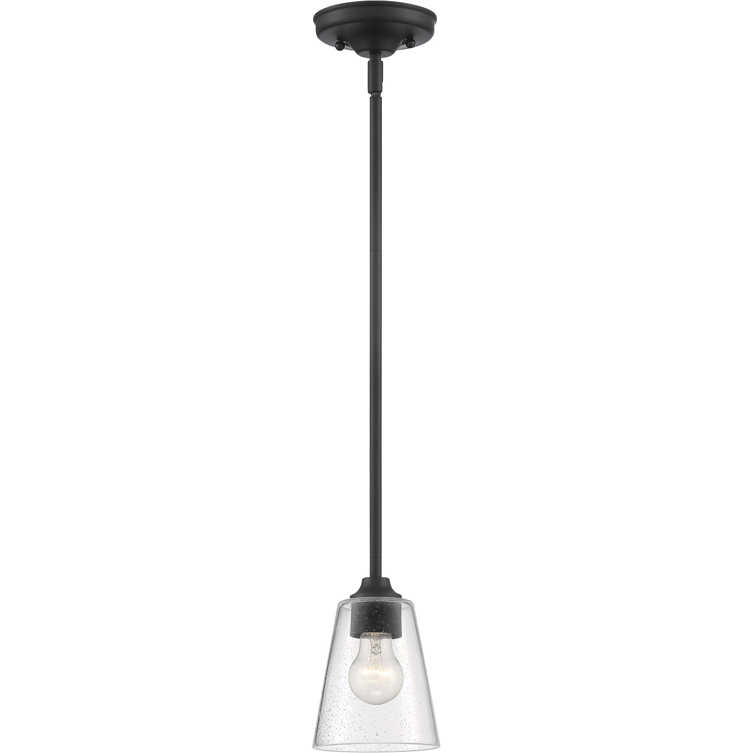 Bransel 1 Light 5 inch Matte Black Pendant Ceiling Light