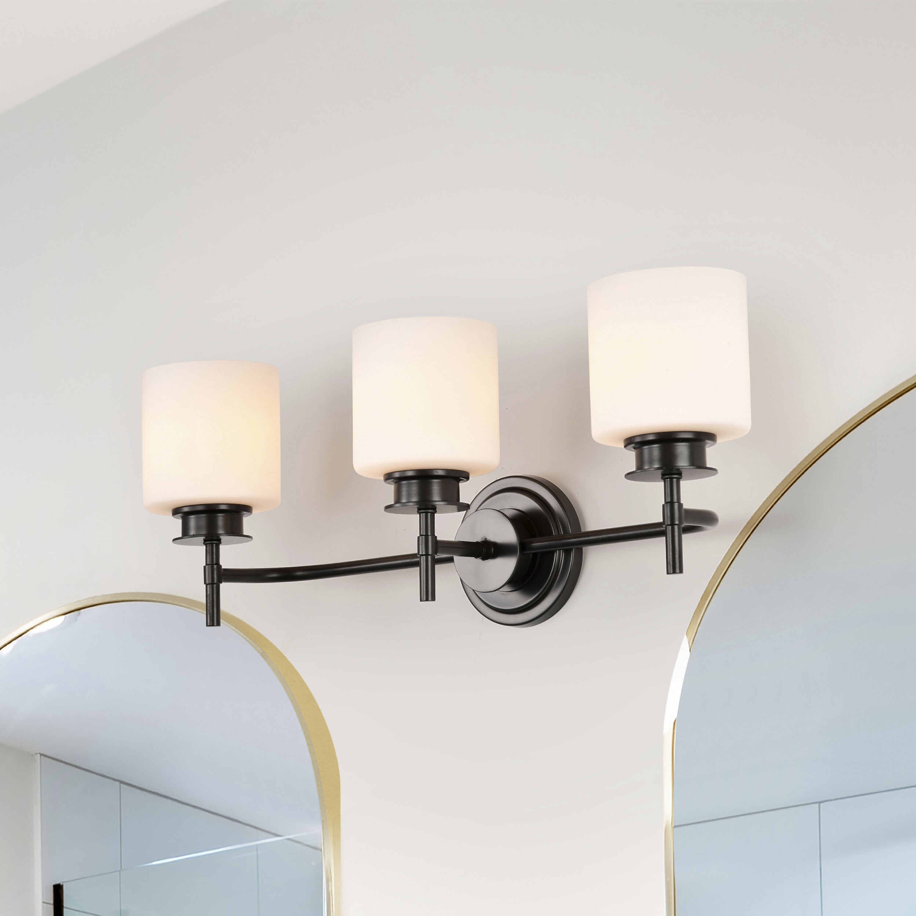 Warren 3 Light 24 inch Gun Metal Vanity Light Wall Light