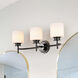 Warren 3 Light 24 inch Gun Metal Vanity Light Wall Light